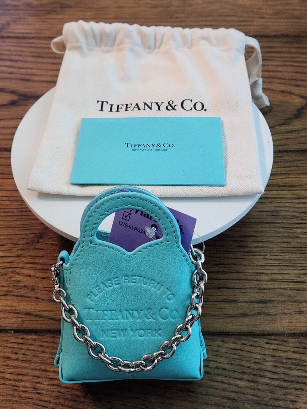 NWT Authentic Tiffany & Co. Return to Tiffany Leather 3.5" Micro/Nano BG 99 Tote